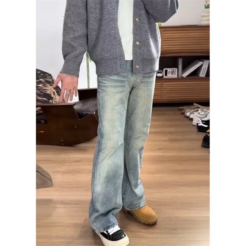 男夏季新款个性字母牛仔裤嘻哈ins潮高街潮流痞帅长裤NL690,男装牛仔裤,星座1116A（原606A-3）