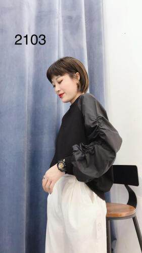 2021春款现货袖口打褶韩范上衣，女装，億亿铭品