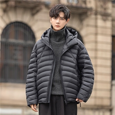 充绒210g加厚羽绒服冬季90白鸭绒连帽羽绒外套男2800-P475控898，男装羽绒服，电商A355（原A415）