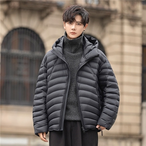 充绒210g加厚羽绒服冬季90白鸭绒连帽羽绒外套男2800-P475控898图片
