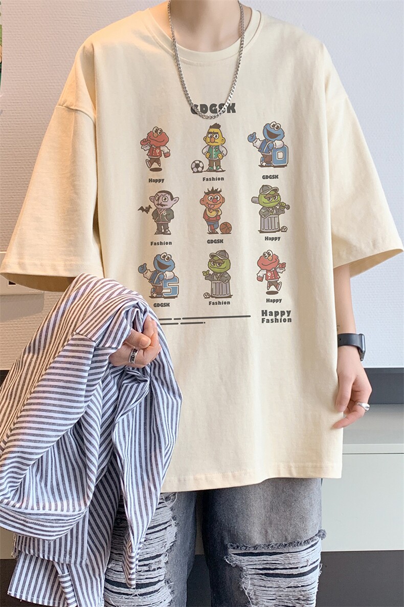 已注册/夏季新款内景纯棉情侣百搭短袖T恤男宽松打底DT00095/P25,男装T恤,电商B316