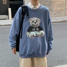 港风中性情侣大码休闲运动套头卫衣男外套7318P25控38，男装卫衣，星座227-7