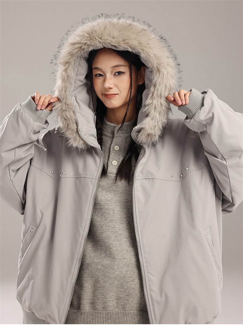 网图美式潮牌毛领棉衣男款冬季加厚保暖棉服青少年情侣外套特P98,男装棉衣,电商C306-1