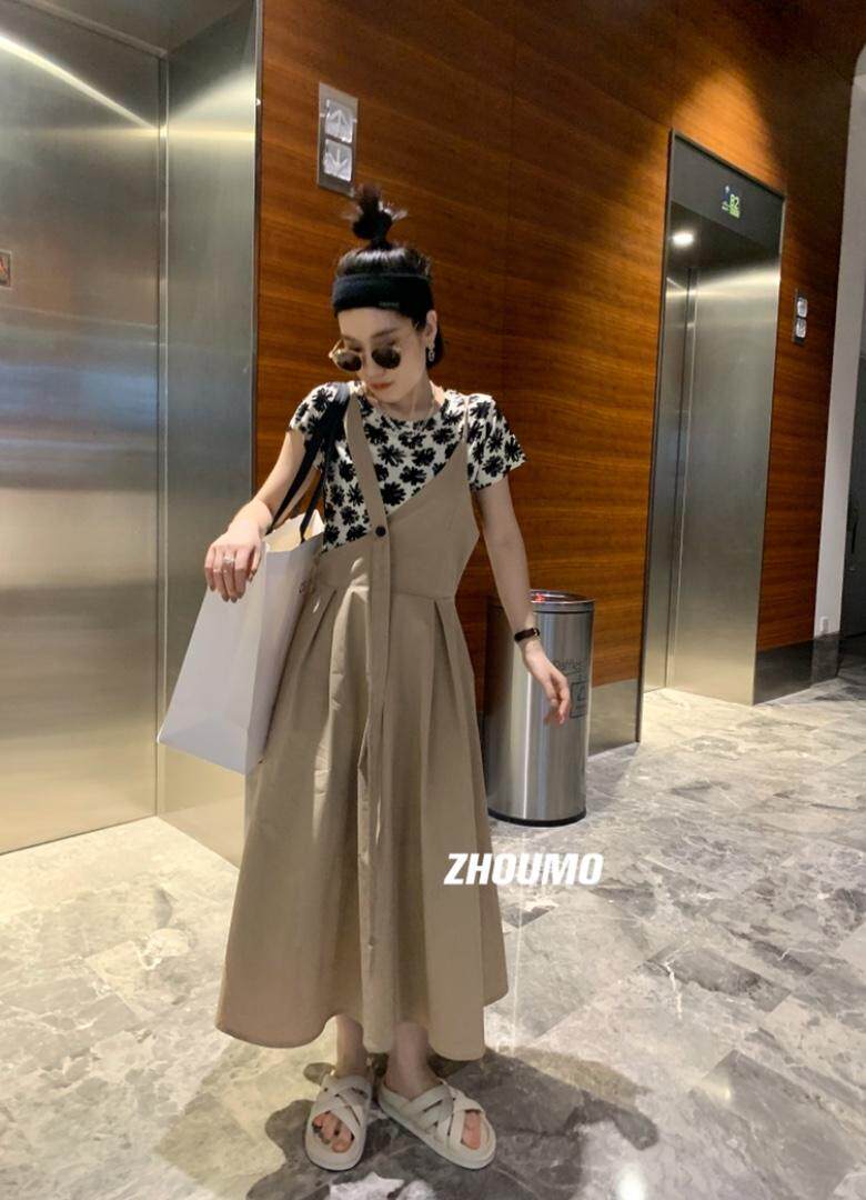 韩版小菊花连衣裙两件套，女装连衣裙，周末