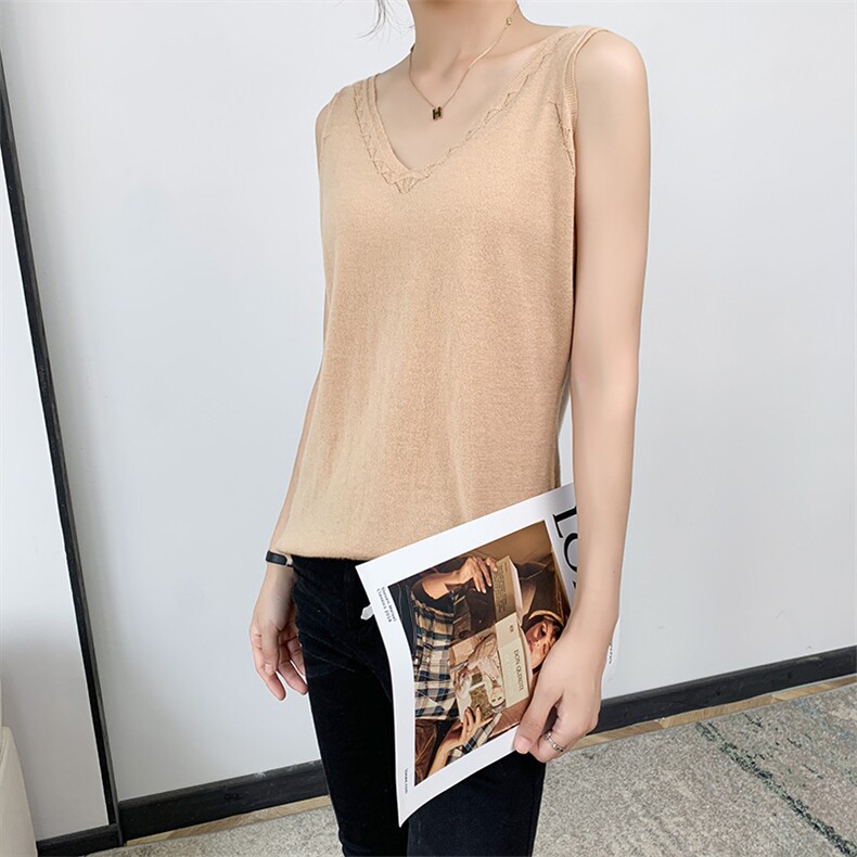 秋冬季羊毛精纺48支纯毛挑空吊带，女装背心吊带，朝思羊绒