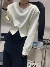 下摆拉链上衣，其它，Alissa Lin