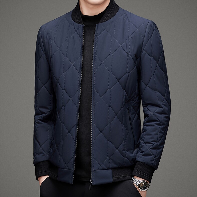 D22M902男士2021年冬季新款棉衣棒球领外套修身休闲西服上衣P238图片