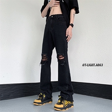美式高街ins小众破洞牛仔裤货号K751P60，男装牛仔裤，电商A063