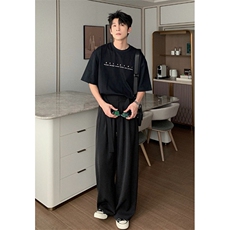 青少年日系纯色休闲裤男春季新款直筒微喇叭显高显瘦西裤XK004，男装西裤，星座1116A（原606A-3）