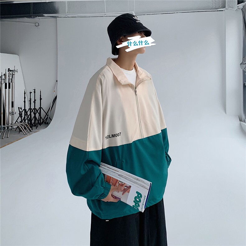 港风新款情侣宽松卫衣休闲潮流百搭潮套头夹克男士外套7212P55,男装夹克,星座227-7