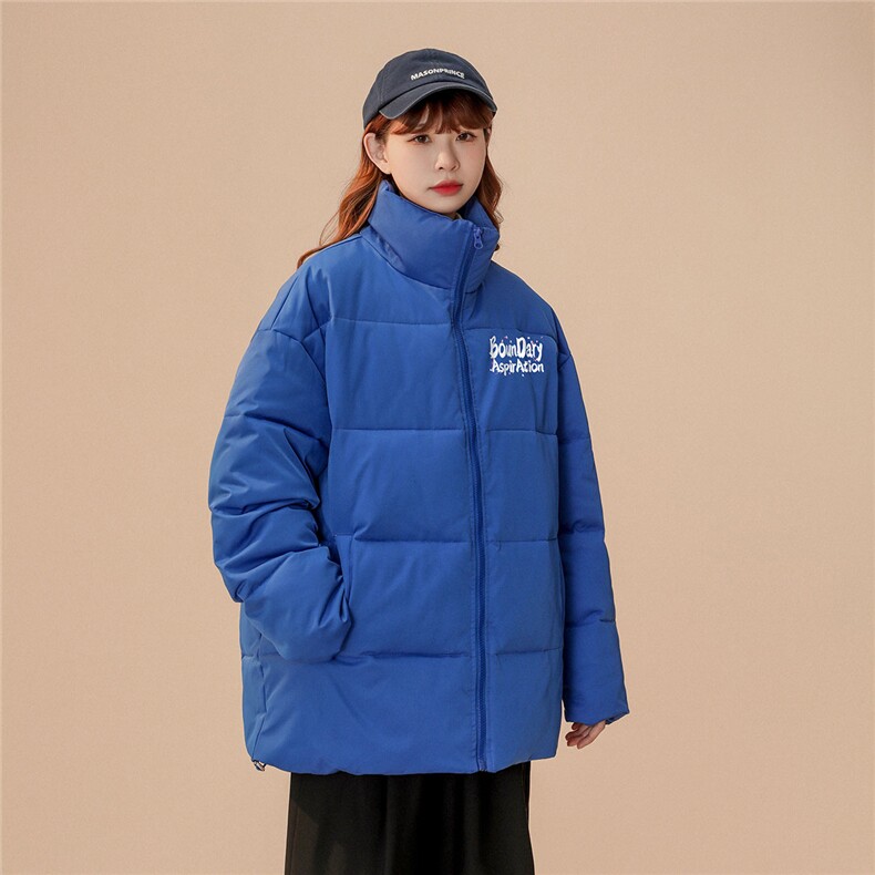 中性22冬季新款西海岸字母印花立领棉服TPMY56P65控99特批无差价,男装棉衣,A247A