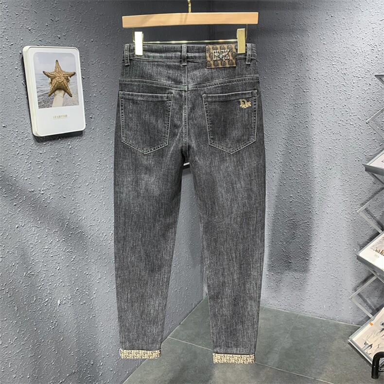 抖音夏季薄款牛仔裤男弹力小脚九分裤YKK拉链NZK991-P70,男装牛仔裤,星座1207-1