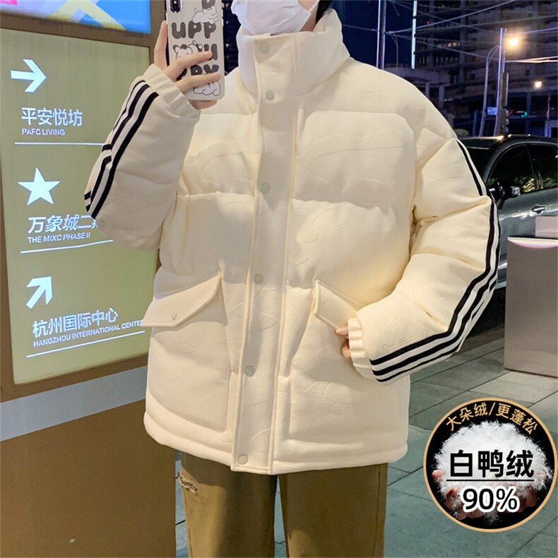 Y2378-P215 M-8XL冬季大码90白鸭绒羽绒服提花面包服 控298图片