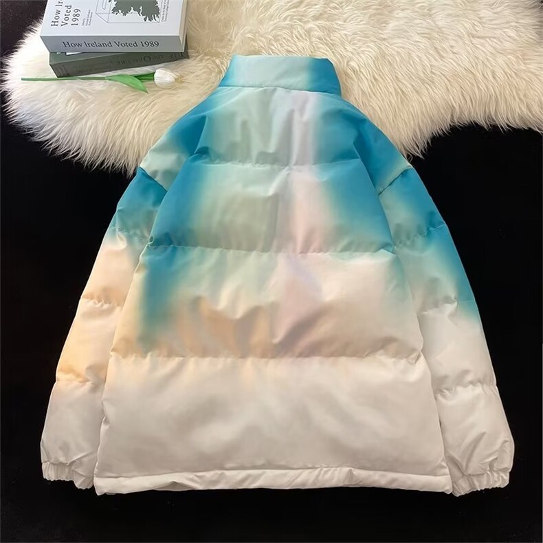渐变色美式羽绒棉棉衣男士秋冬季新款保暖棉服情侣外套MY19/P95,男装棉衣,星座506B