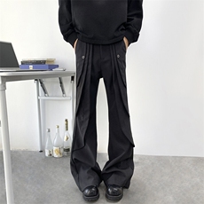 美式高街休闲裤男士韩版潮流拼接帅气2025春季ins长裤K6005-P58，男装休闲裤，星座412-3
