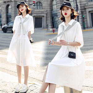 现货2026春夏新品高密水洗棉配披肩学院风胖mm遮肉连衣裙，女装连衣裙，丝露依尚（原SL）