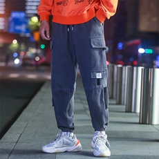 【】A003-HZ7017-P68冬装新款工装收脚时尚休闲裤夜景，男装休闲裤，电商A003