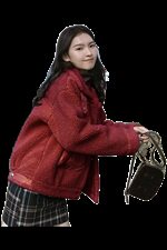 2021羊羔毛棉衣拼接宽松短外套287-F831-P165-K258现货，女装棉衣/棉服，浙宝287