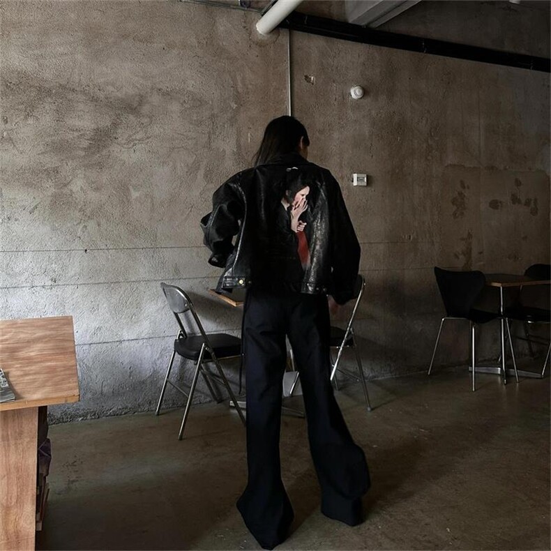 美式设计感小众蜻蜓女pu皮衣夹克男女摇滚高街痞帅外套HH9151P82,男装皮衣,星座1013-5