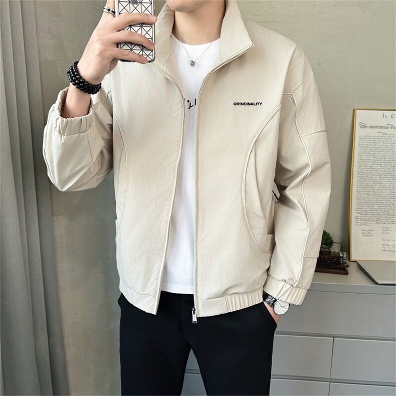 2025春季新款休闲立领男士外套时尚店主风立领夹克2501-P120,男装夹克,电商A413
