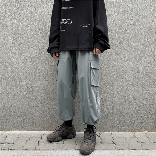 工装裤男束脚潮牌直筒宽松ins裤子韩版潮阔腿休闲长裤GZK305-P35图片