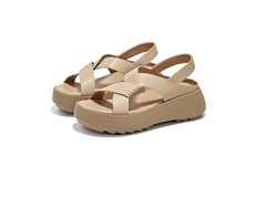 2024夏季真皮凉鞋女韩版厚底增高套脚女鞋两穿休闲罗马凉鞋女，女鞋凉鞋，电商A223