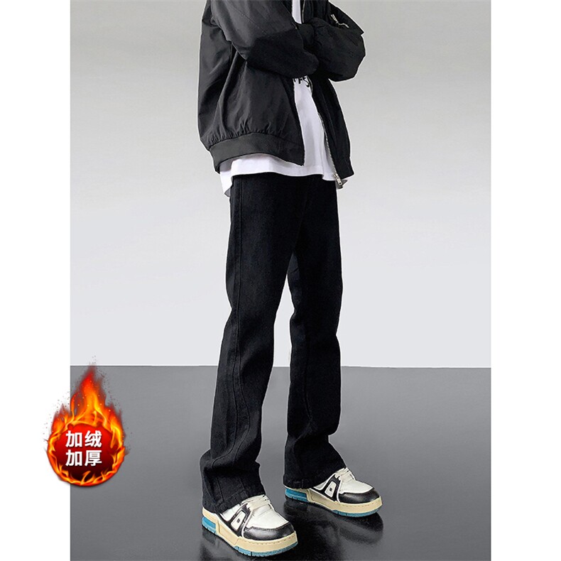 加绒牛仔裤D2246-TP65控价88冬季高街加绒加厚男生休闲长裤男，男装休闲裤，电商A102-1