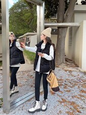 复古盘扣羽绒马甲，女装马甲，Balance Studio