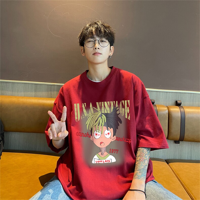230g重磅纯棉港风短袖t恤男DT3130-P25控38,男装T恤,电商B370