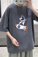 YT26158-P30亚短袖t恤男大码五分袖男宽松七分袖港风模特，男装T恤，电商A040