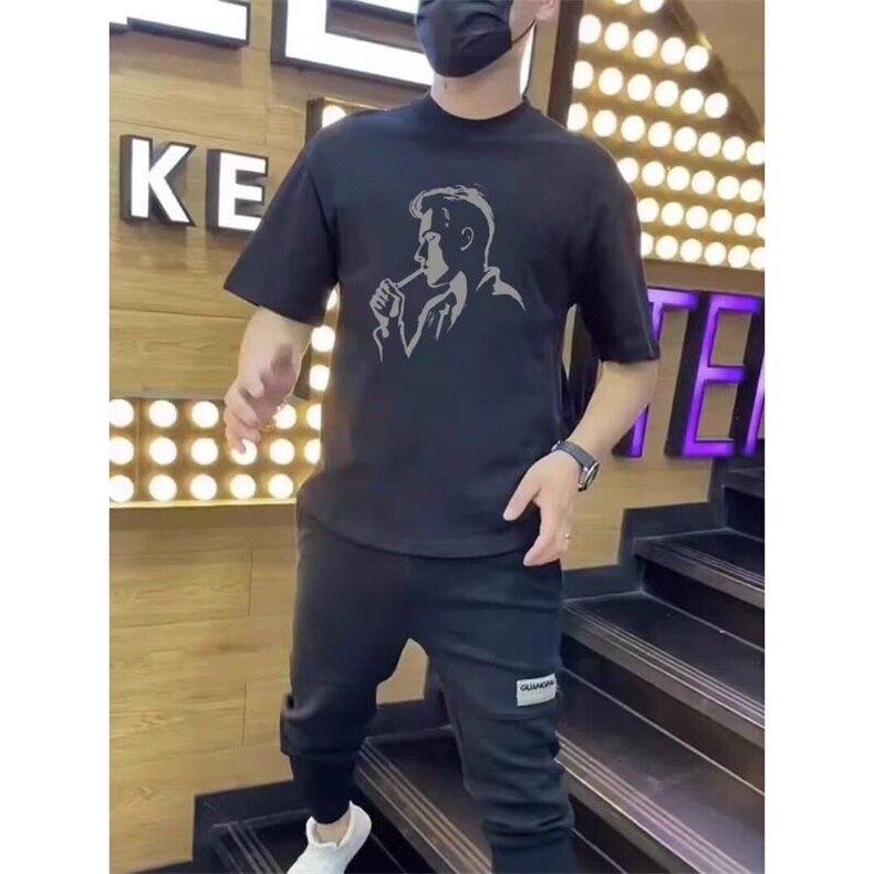 高品质纯棉短袖t恤男帅气简约纯白男衫圆领半袖潮流薄款体恤,男装T恤,星座218-1（原230）
