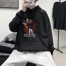 L1561P45春装港风个性男春季港风长袖t恤大码潮牌印花卫衣男，男装卫衣，星座510A-1