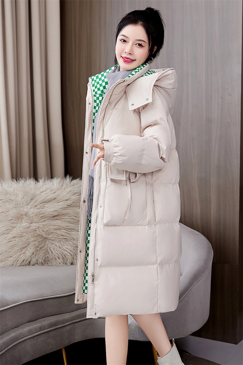 2022冬季新款女装长款羽绒棉服时尚保暖显瘦外套,女装棉衣/棉服,关键词