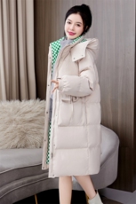 2022冬季新款女装长款羽绒棉服时尚保暖显瘦外套，女装棉衣/棉服，关键词
