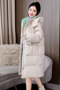 2022冬季新款女装长款羽绒棉服 时尚保暖显瘦外套图片