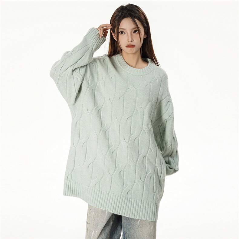 特批新款女模绵羊绒高品质花纹圆领毛衣针织衫A268-M503特批50,男装针织衫/毛衣,电商A268