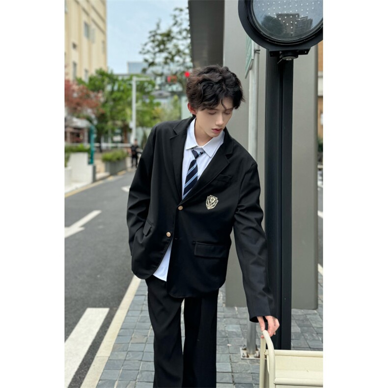 C316XZ000P75春装新款制服DK转场班服校服时尚西装外套男学院,男装西服套装,电商C316