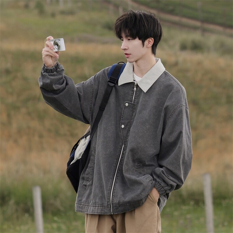 G0129-P90秋季新款日系cityboy水洗牛仔夹克外套,男装夹克,星座109