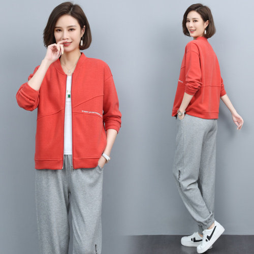 品牌专柜款春秋新款韩版复古时髦大码休闲，女装运动套装，涵誉