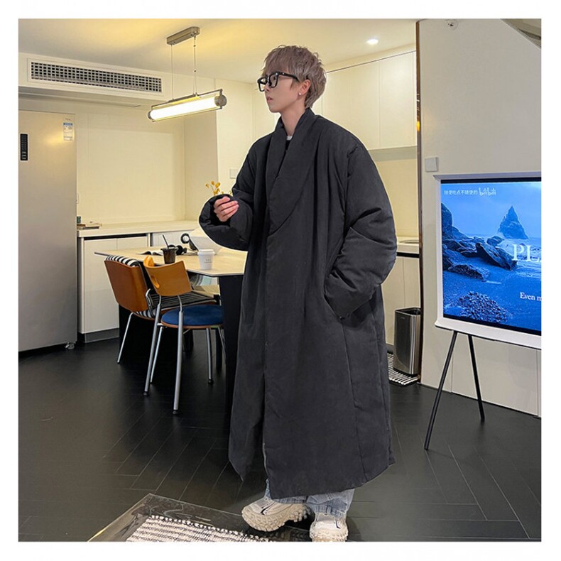 MH03-P145韩系慵懒风长款绒面棉服加厚保暖棉衣外套男,男装棉衣,星座1501-3