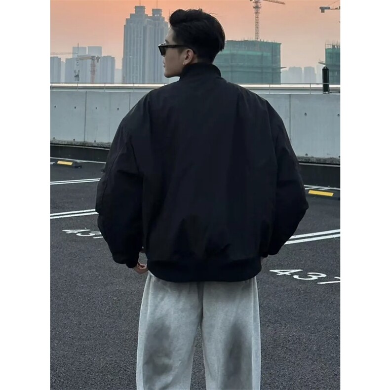 网图慎用加厚夹棉夹克双开拉链防水潮牌棉衣外套M2527-P78,男装夹克,星座1213