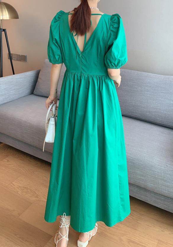 长款连衣裙，女装连衣裙，露彩