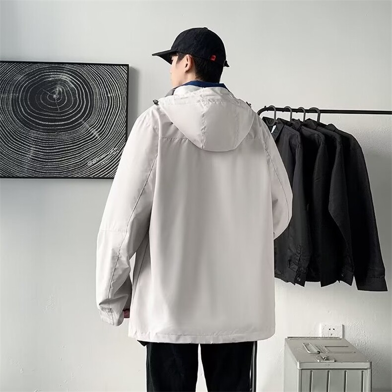 运动外套男2024新款休闲冲锋衣男潮流防水户外夹克男装XR618/P64,男装夹克,星座506