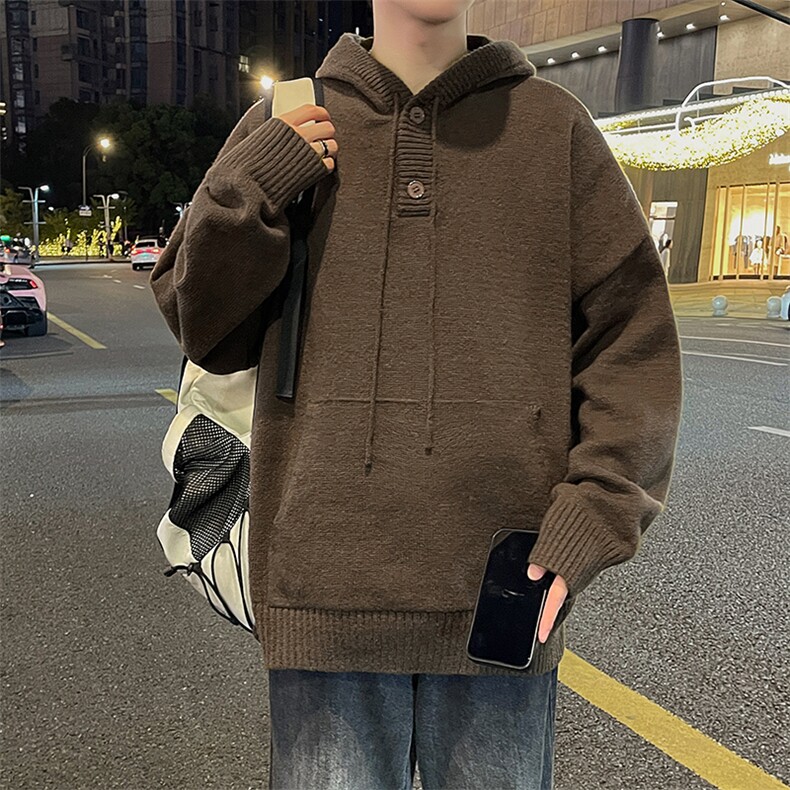 针织衫男女韩版潮流高街宽松连帽2024秋冬新款ins毛衣MZ455-P58,男装针织衫/毛衣,星座412-2