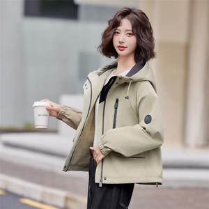 加绒加厚派克服棉服女2025冬季新款小个子宽松休闲连帽工装冲锋衣图片