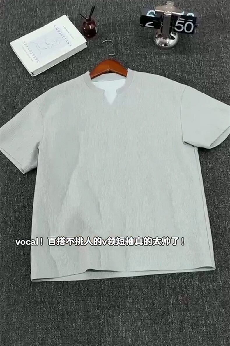 HT26003改短港风切片大码V领短袖T恤M-5XHT26038-特P15,男装T恤,电商A022
