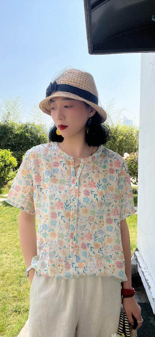 纯苎连衣裙小衫裤子裙子衬衣 时尚风 风淑女风休闲风，女装连衣裙，川哲