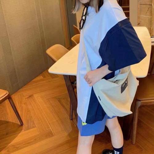 夏季新款拼接短袖，女装，HV7ING