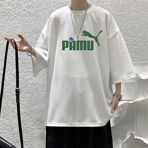 Q11227-P30 春夏季七分袖t恤男大码五分袖男短袖中袖 大皂风图片