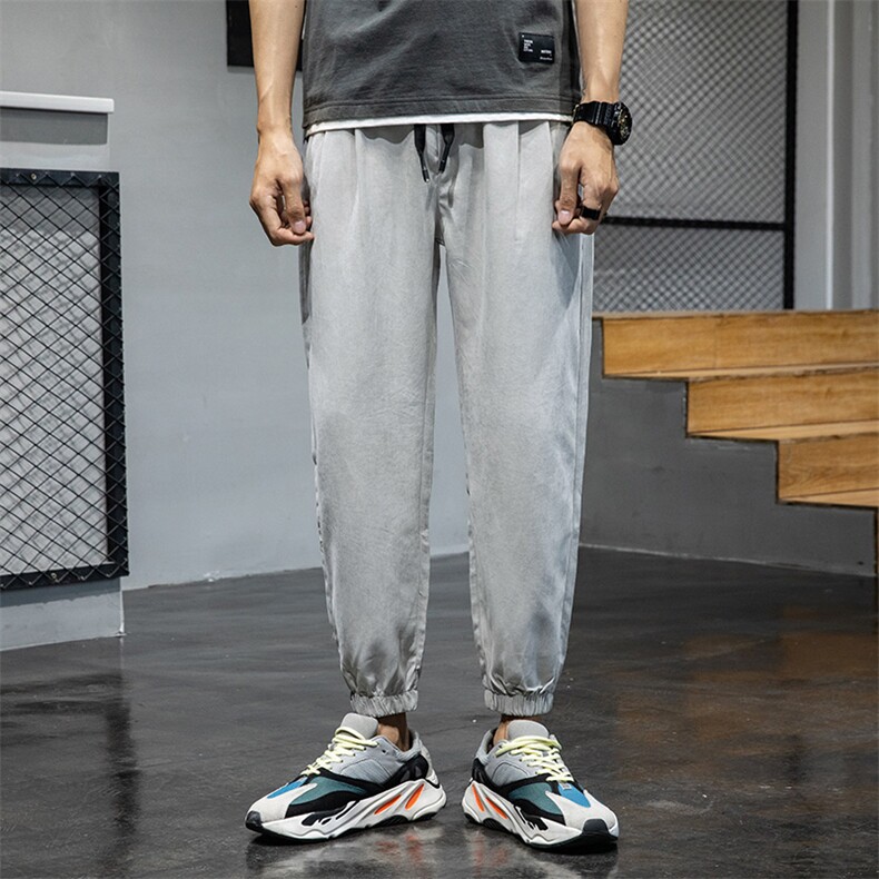 休闲裤男宽松春季哈伦裤束脚工装裤运动韩版潮流长裤子2021-P25,男装休闲裤,电商A318